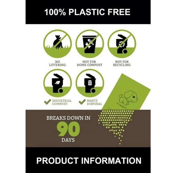 2 boxes Biodegradable Dog Poop Bags 4 Rolls Eco Friendly Leakproof Pet W… - Picture 10 of 10